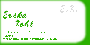 erika kohl business card